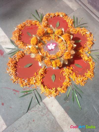 flower rangoli
