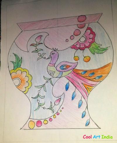 Featured image of post Peacock Design Flower Vase Drawing - Vases are not only receptacles for flowers you have grown, been given or bought for yourself.