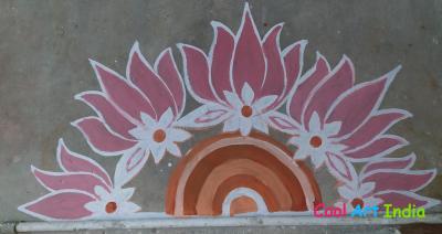 Pink lotus painting