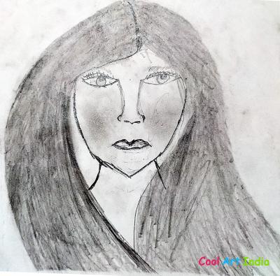 Lady Face Drawing