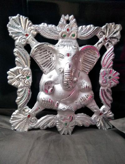 White Metal Ganesh Ji