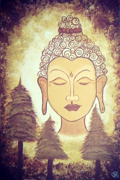 Buddha canvas painting